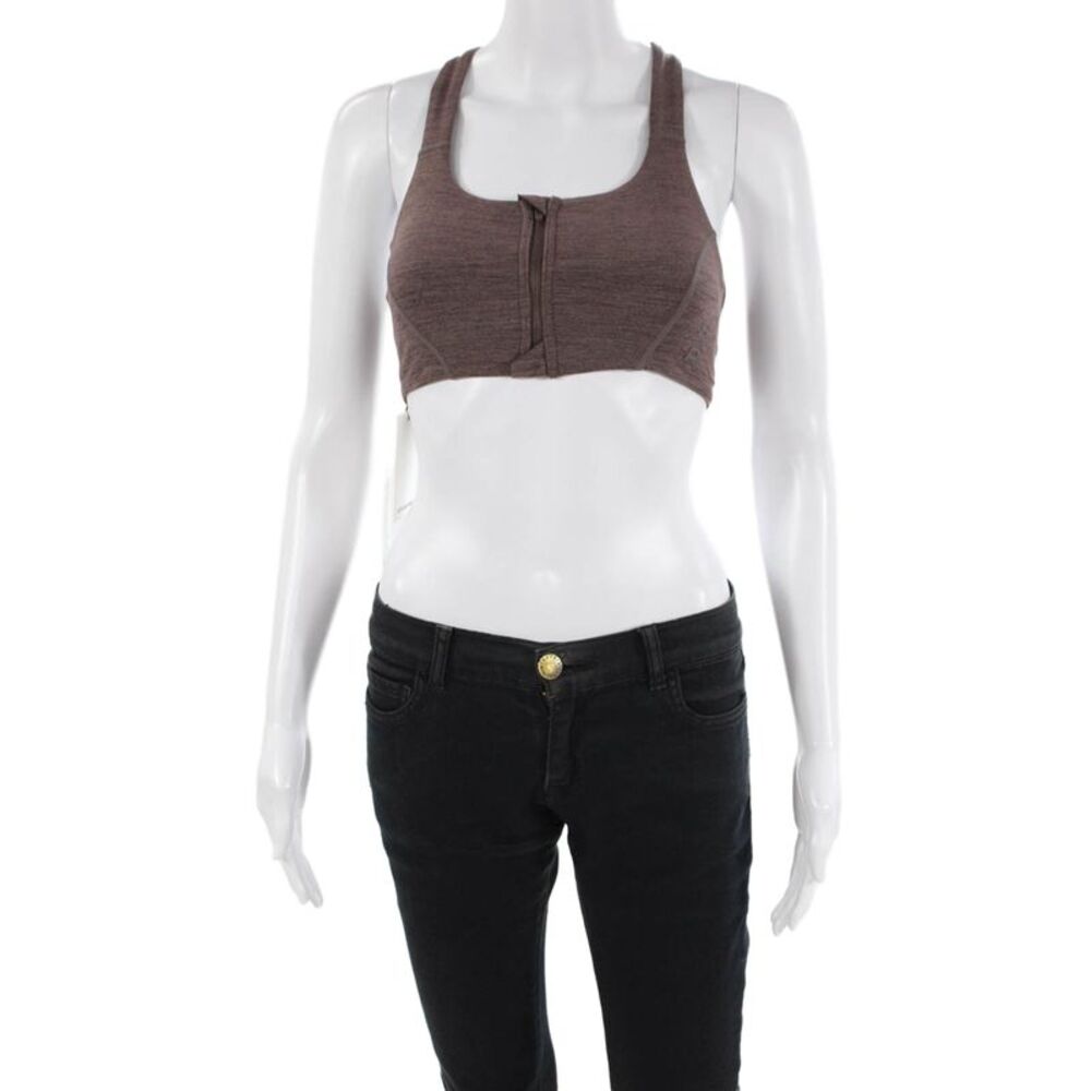 Style Runner Womens Heathered Activewear Bra Purple Size XS